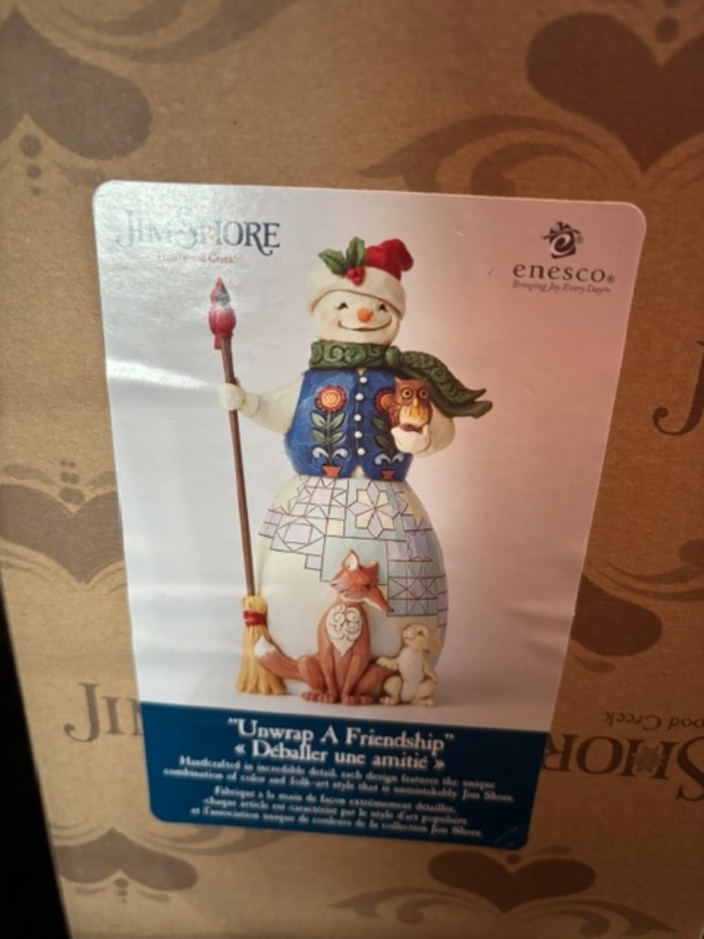 Jim Shore Heartwood Creek " "Unwrap a Friendship" Christmas snowman - Picture 6 of 6